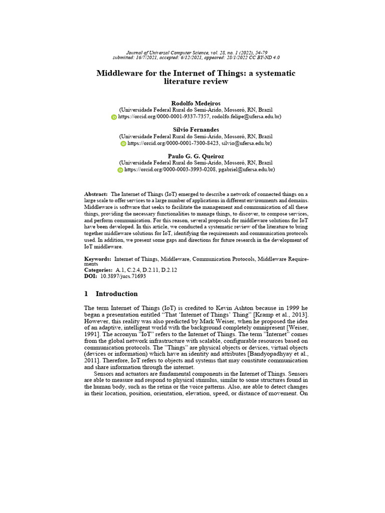 Jucs Article 71693 en 1 | PDF | Internet Of Things | Systematic Review