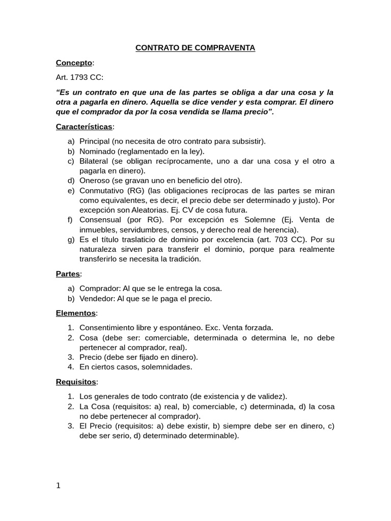 Contrato de Compraventa | PDF | Ley común | Derecho privado