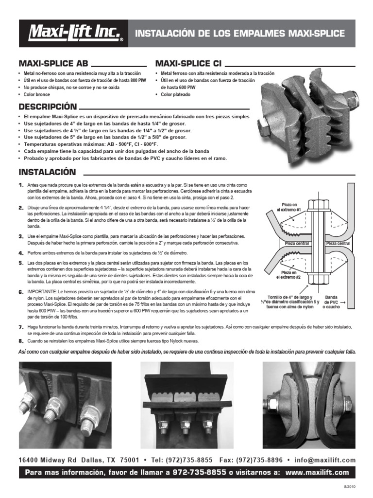 Maxi Splice Install Spanish | PDF | Tornillo