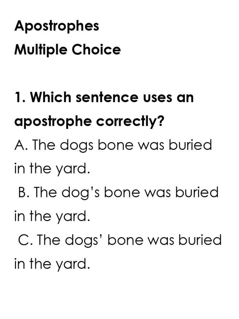 Apostrophes | PDF