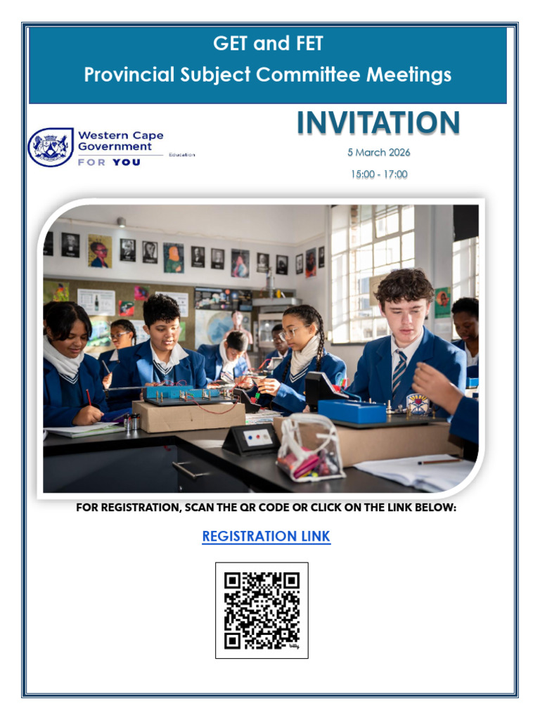 Registration - WCED Provincial Subject Commitee Programme 5 March 2026 ...