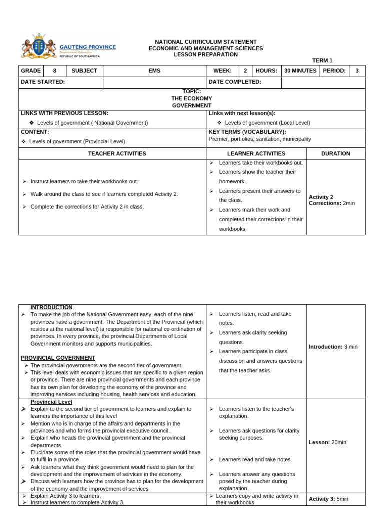 Week 2 Lesson Plan 3 | PDF | Teachers | Intelligence