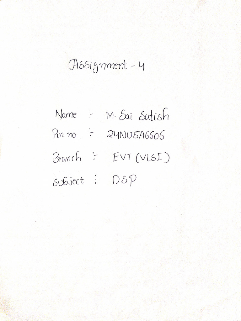 DSP 4 | PDF
