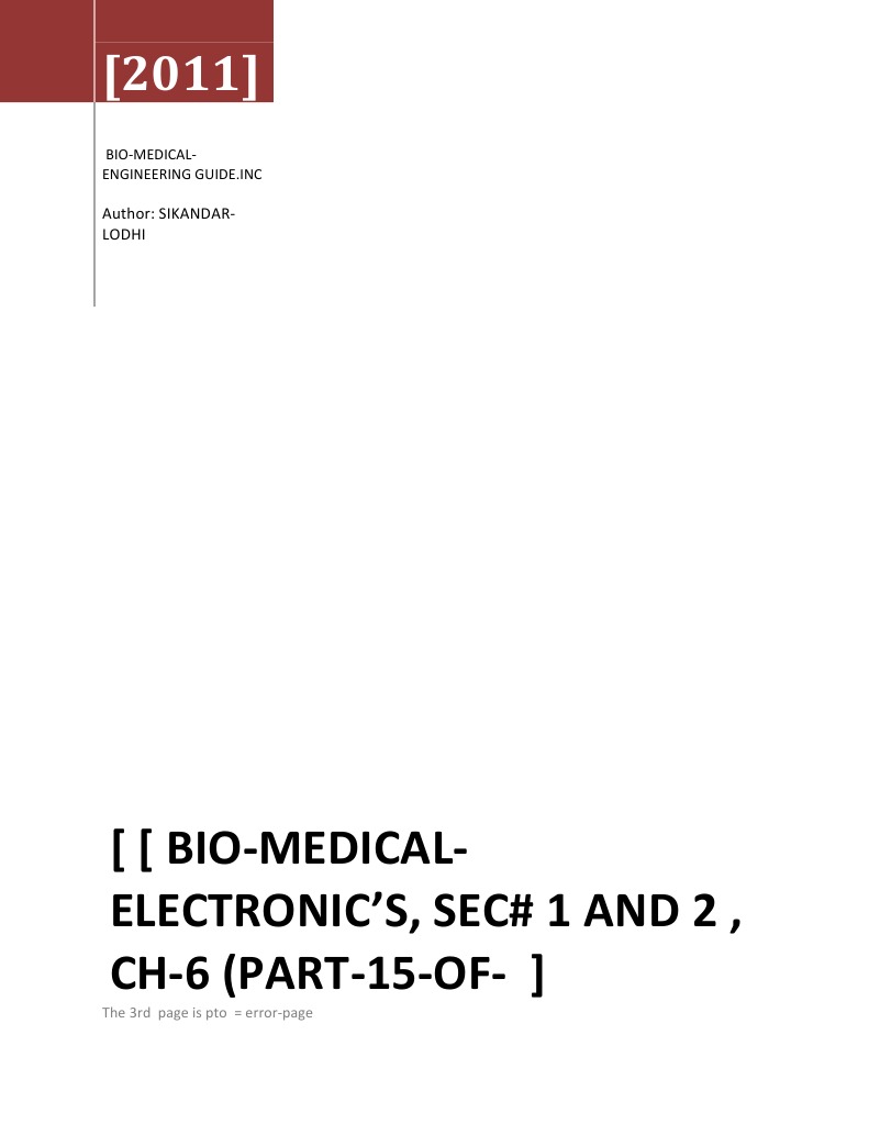 Biomedical Engineering Guide Overview | PDF