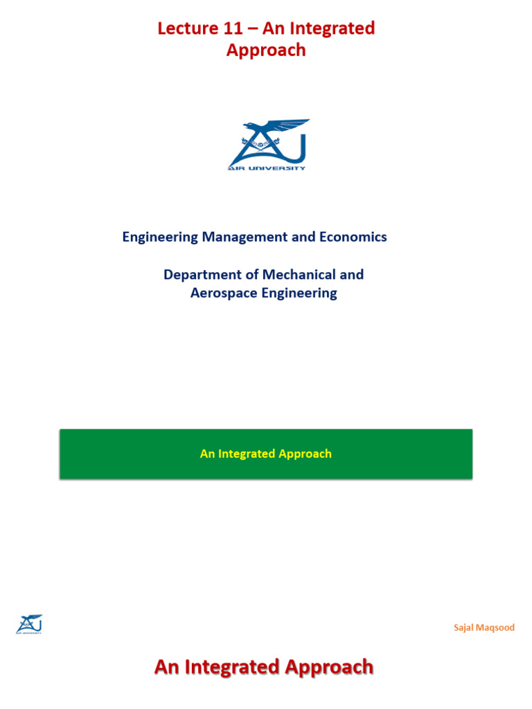 Lecture 11 - Handouts - An Integrated Approach | PDF | Cost
