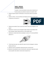 Pemeliharaan Poros Pengerak Roda Belakang