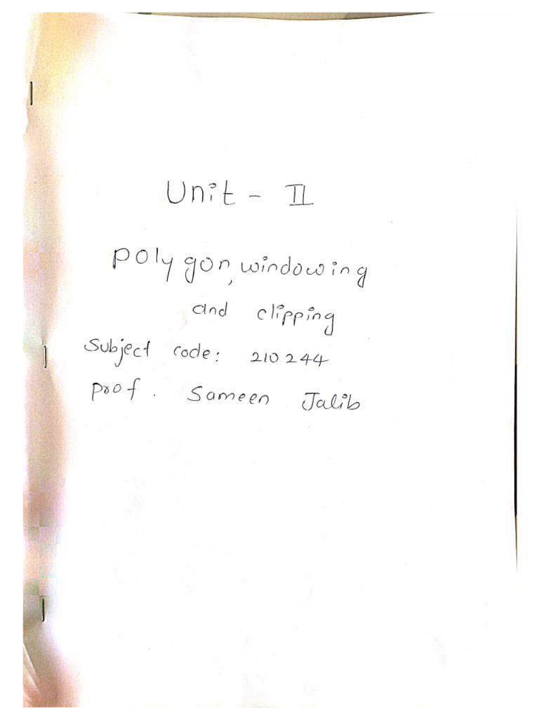 CG Unit 2 | PDF