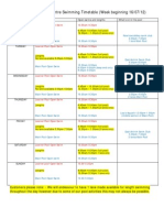 The Valley Pool Timetable