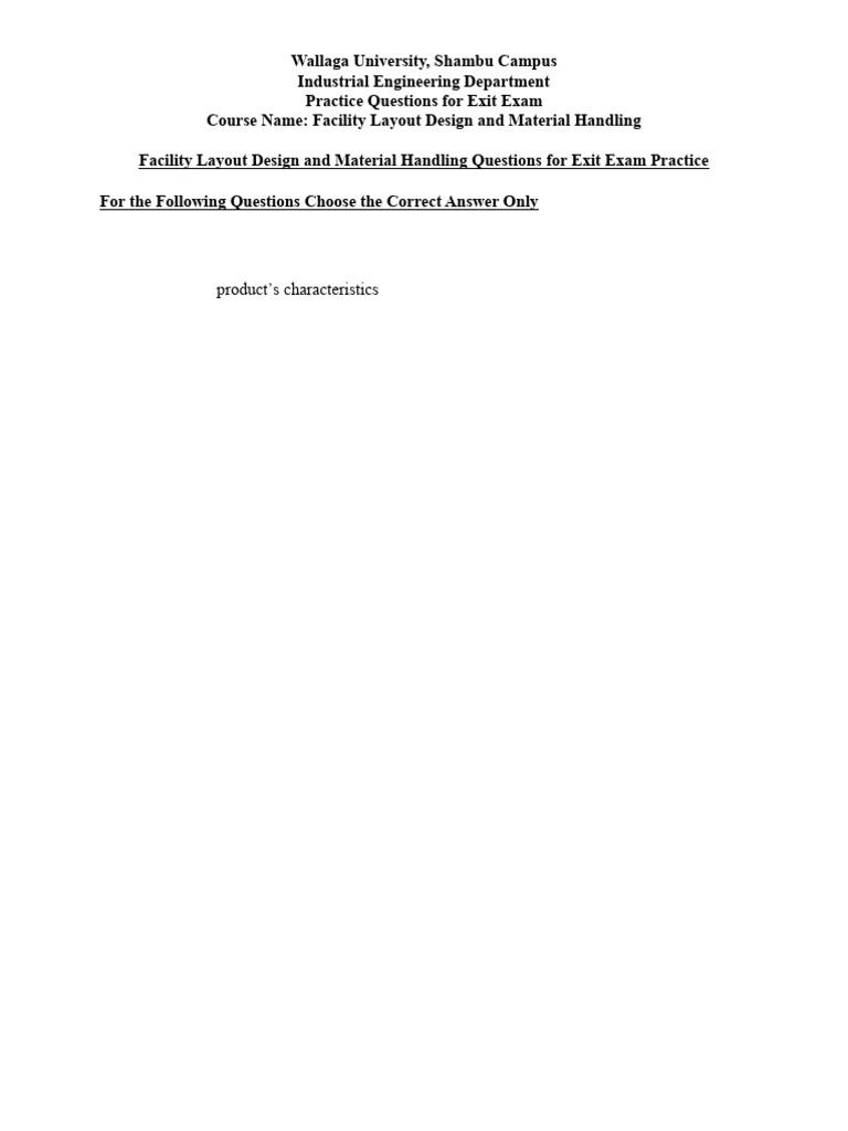 FLD and MH Exit Exam | PDF
