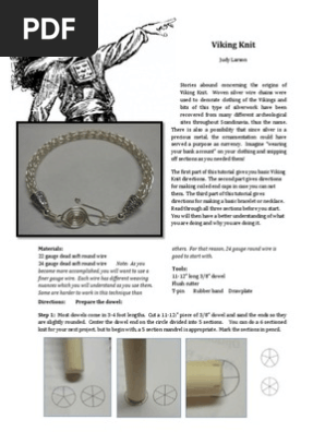 How to Make a Viking Knit Bracelet Tutorial
