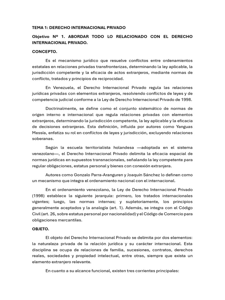 Derecho Internacional Privado 1-2 | PDF | Ley internacional | Caso de ley
