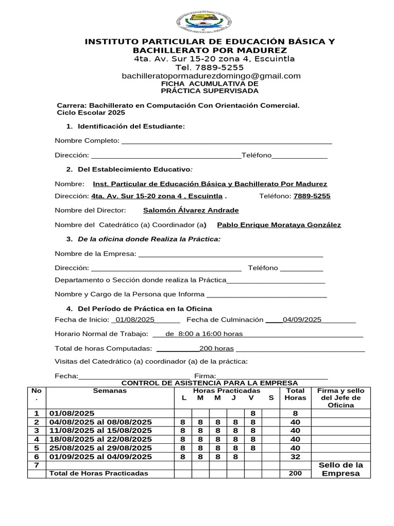 Hoja de Practica 2025 | PDF