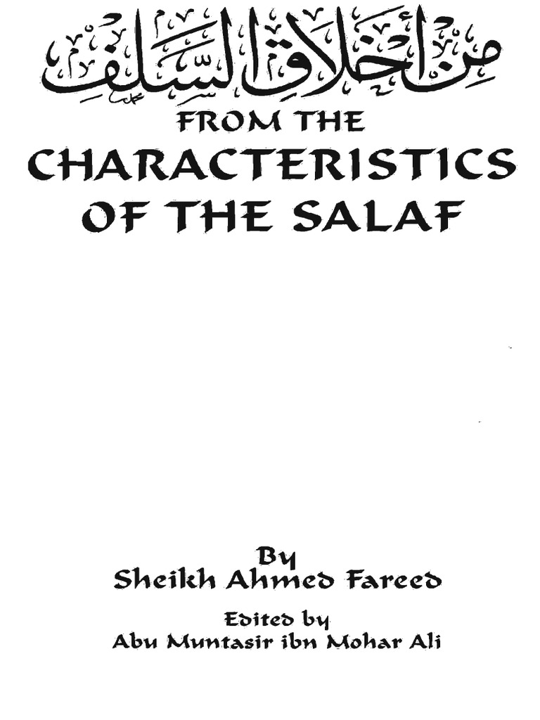 The Characteristics of The Salaf | PDF