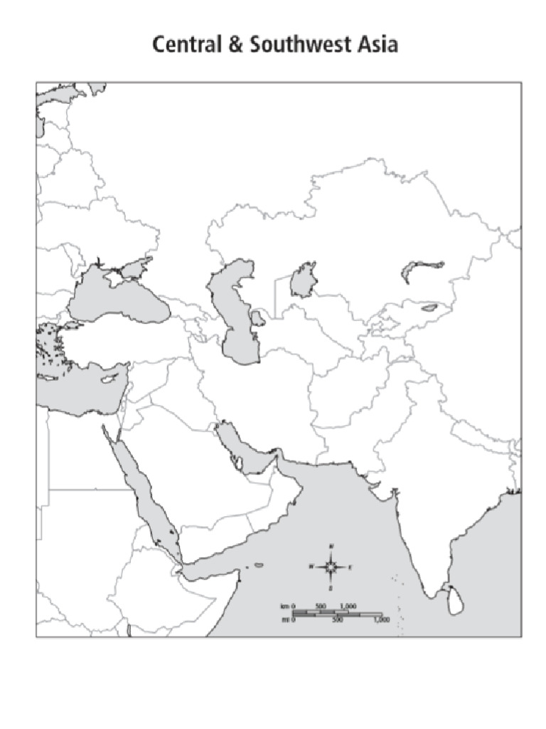 SW Asia Map | PDF