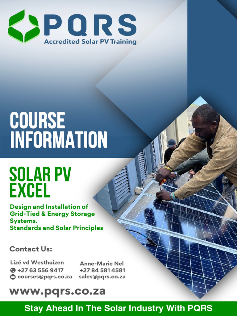 Excel Solar PV Course Brochure - March 2025 | PDF | Photovoltaic System ...