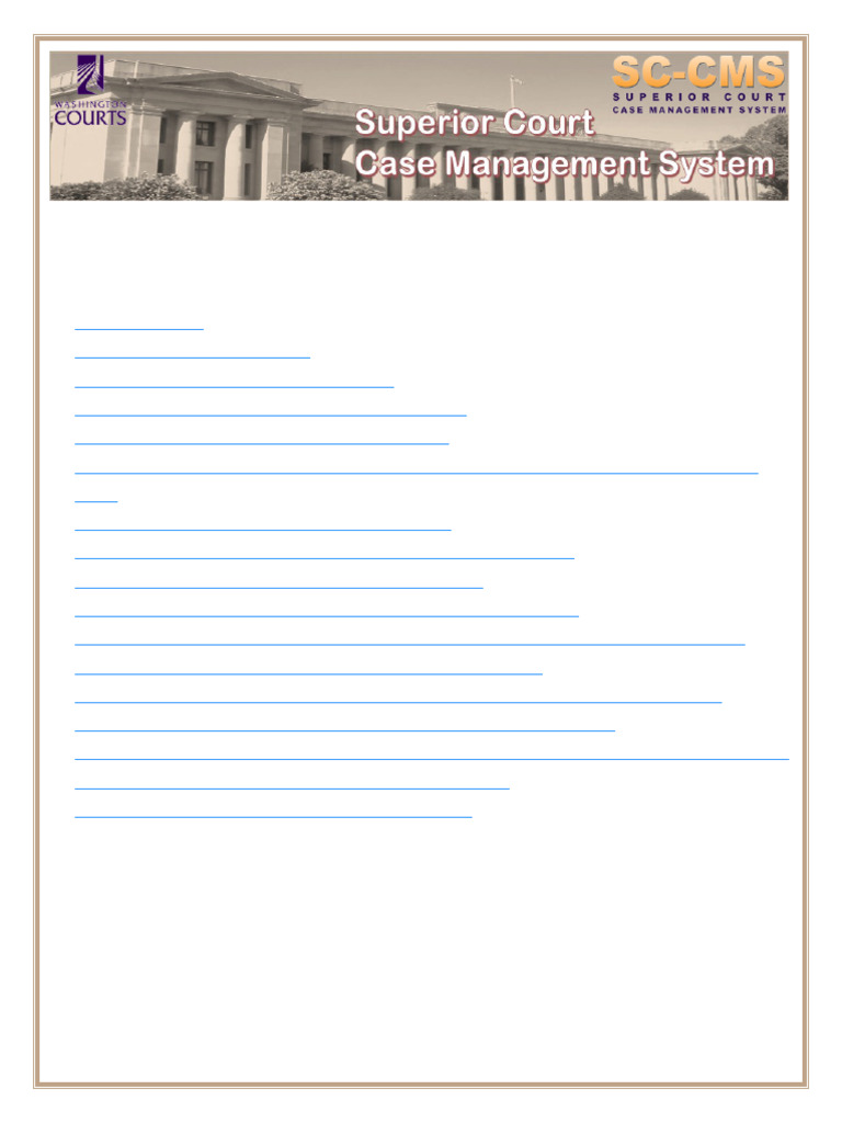 Superior Court Case Management System - Odyssey | PDF | Computing