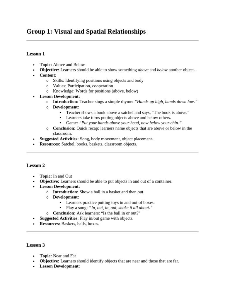 Mathematics ECD A Lessons Plans | PDF | Learning | Classroom