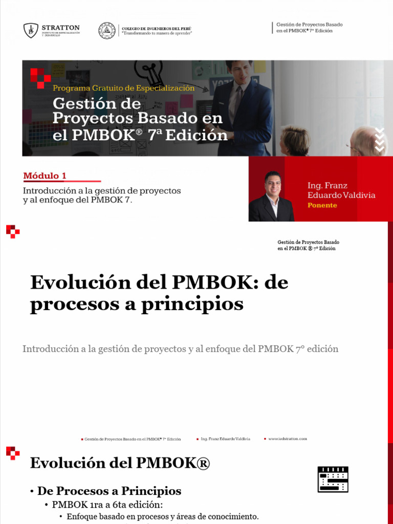 Módulo 1 - Gestión de Proyectos Bajo El Enfoque Del Pmbok 7 Edición ...