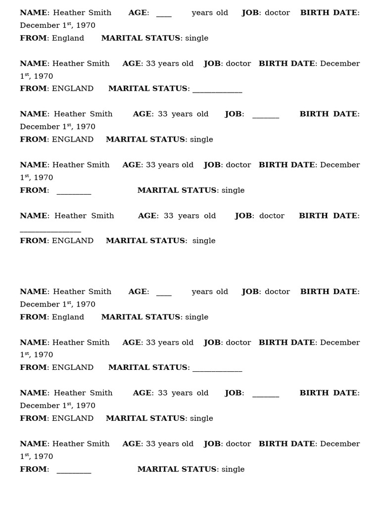 Name Age Birth Date Job Nationality | PDF
