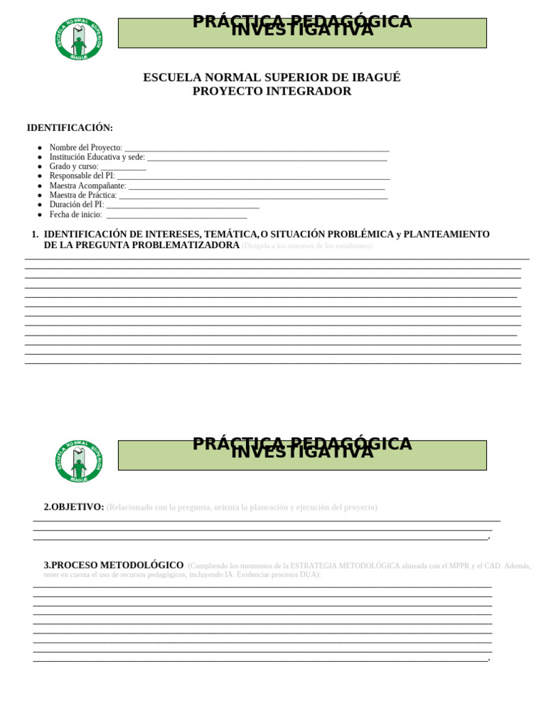 Proyecto Integrador Versión Final 2026 | PDF | Pedagogía | Aprendizaje