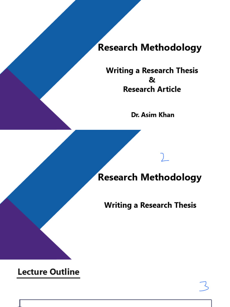 Lect7 - Writing A Research Thesis and Paper | PDF | Thesis | Academic ...