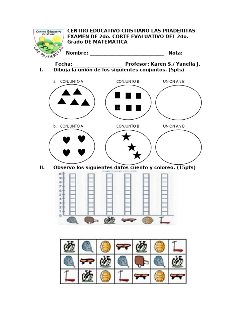 Examenes 2do Corte 2do Grado | PDF