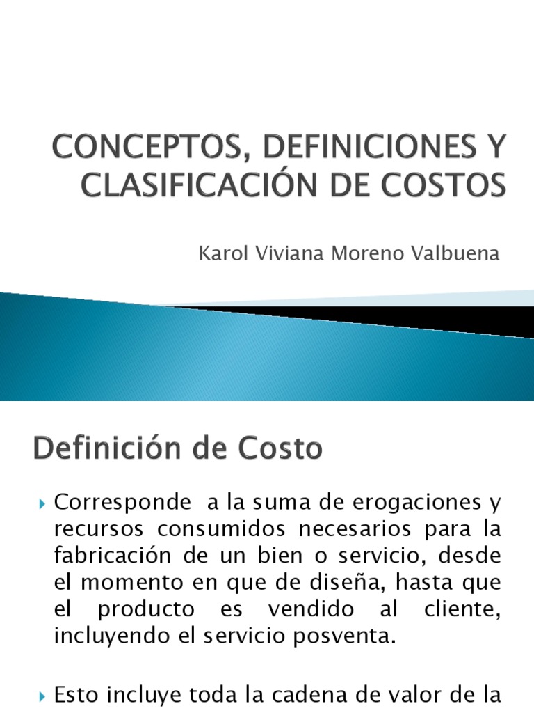 Conceptos, Definiciones y Clasificación de Costos | PDF | Costo | Business