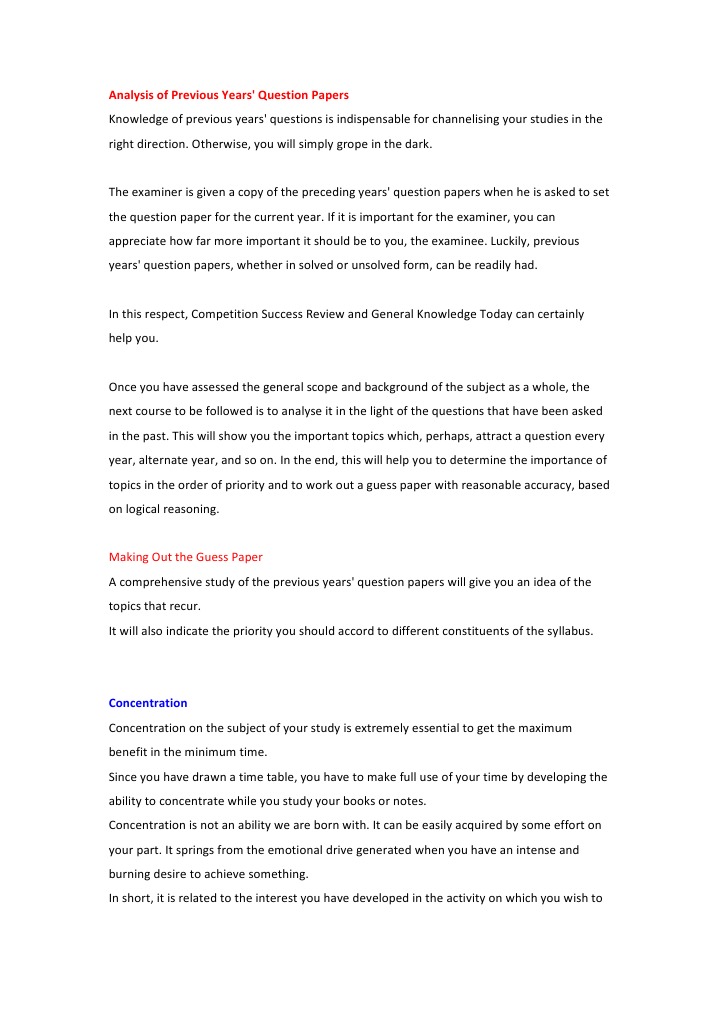 Analyzing Past Question Papers for Exams | PDF