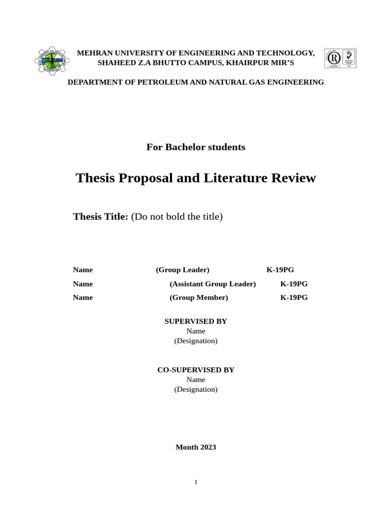Thesis Proposal Template | PDF