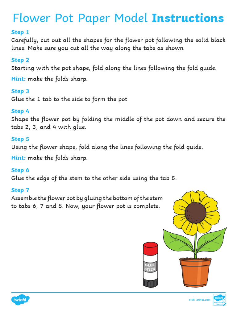 Flower Pot Model Instructions | PDF