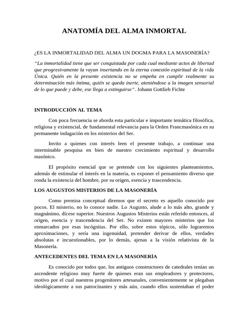 Anatomía Del Alma Inmortal Plus+++ | PDF | Dogma | Verdad
