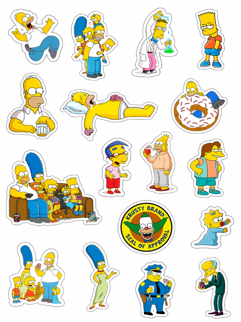 Stickers Simpsons 1 | PDF
