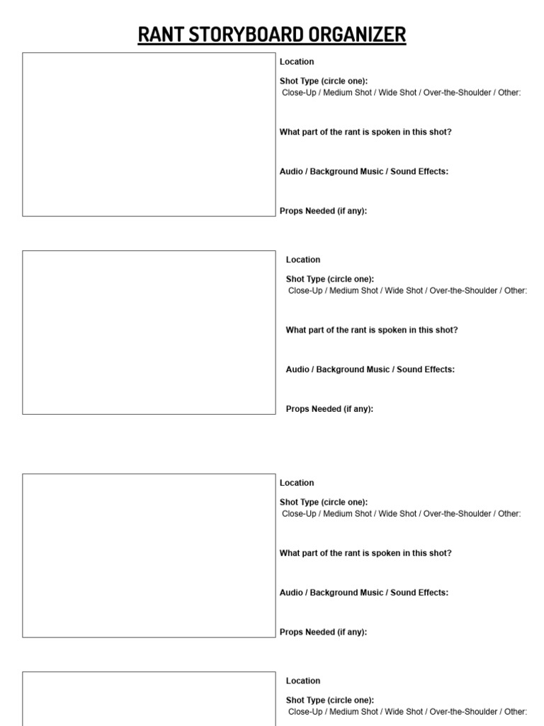 Rant Storyboard | PDF