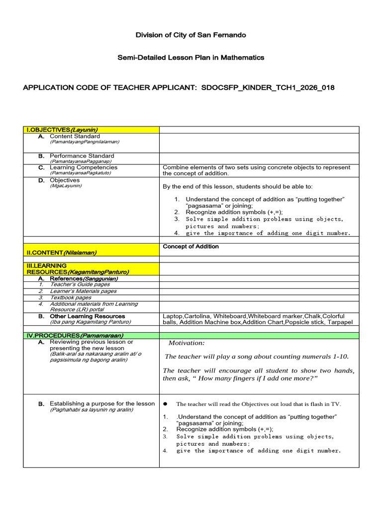 Revised Semi DLP - Kinder | PDF | Learning | Behavior Modification