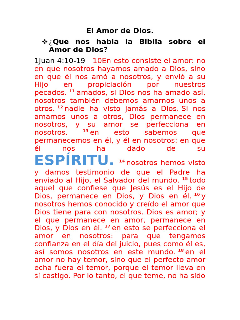 El Amor de Dios E.I.a | PDF | Amor | Cristo (título)