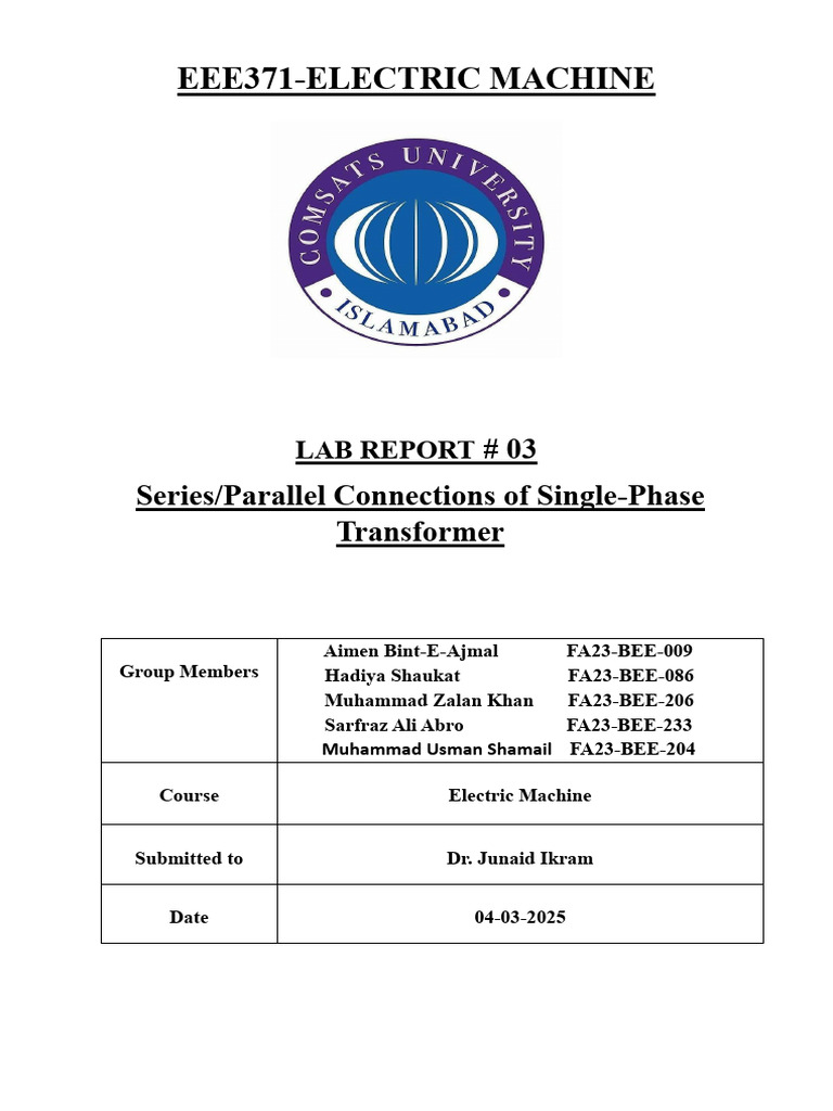 EM Lab Report 3 | PDF