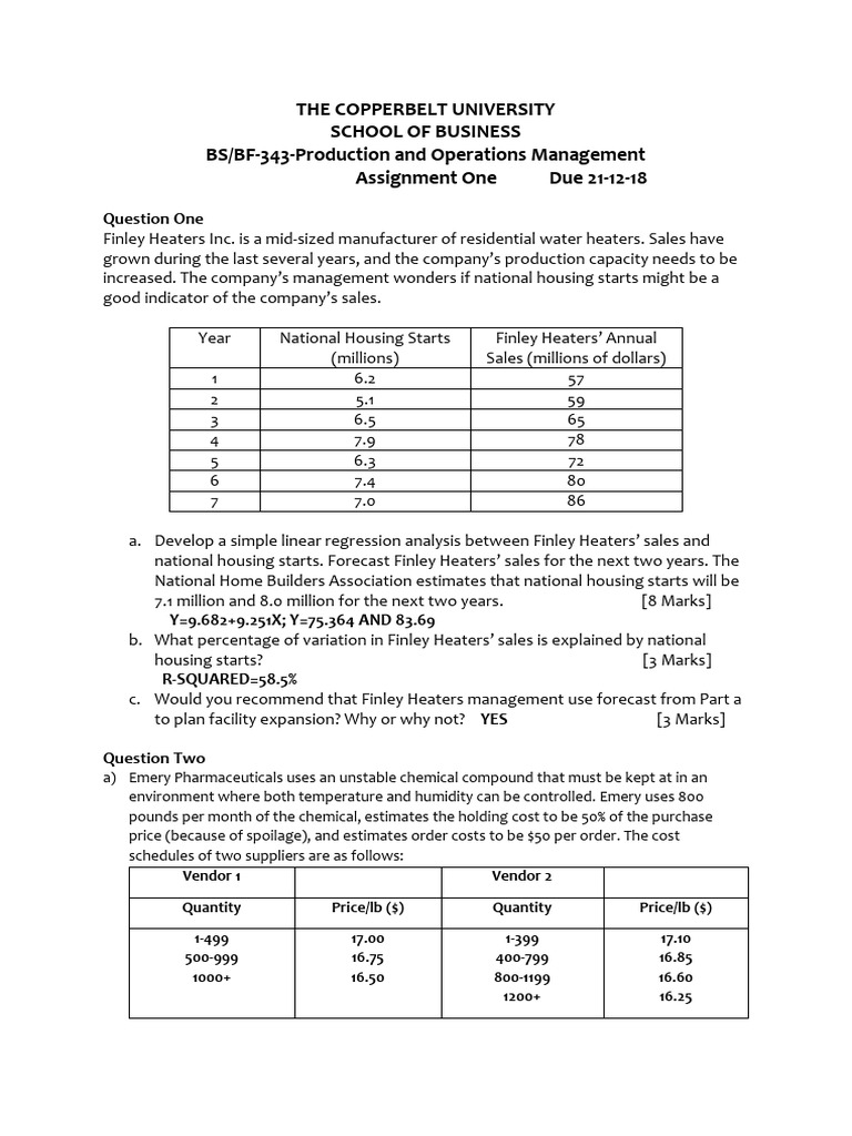 343 ASSIGNMENT 1 2018 Suggested Solutions | PDF | Inventory | Business