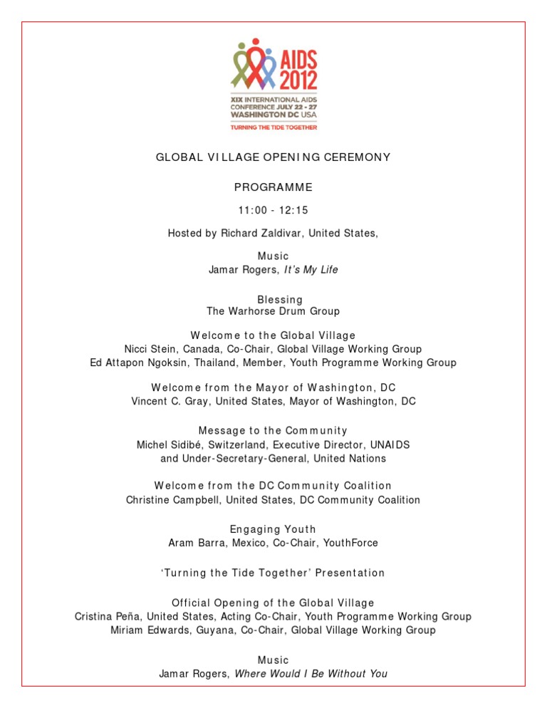 GV Opening Ceremony Programme An JE An | PDF
