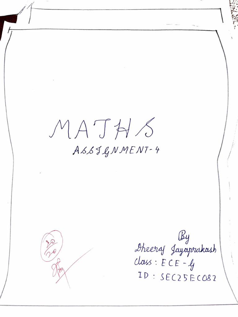 Maths Assignment 4 | PDF