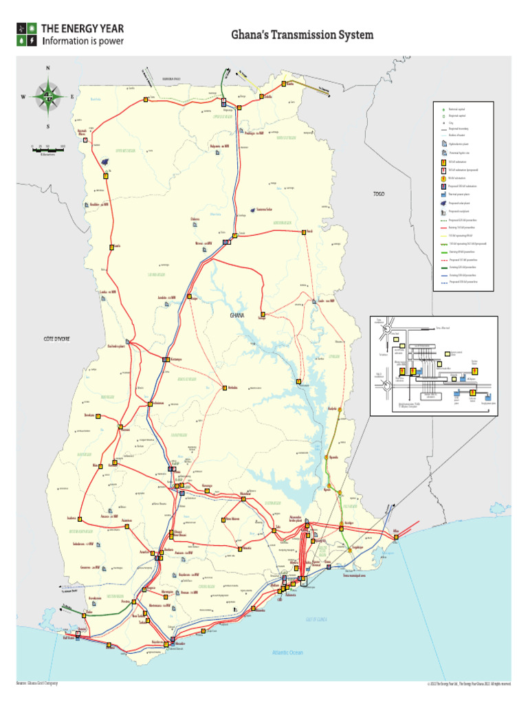 The Energy Year Ghana 2022 GRIDCo Map | PDF | Power (Physics ...