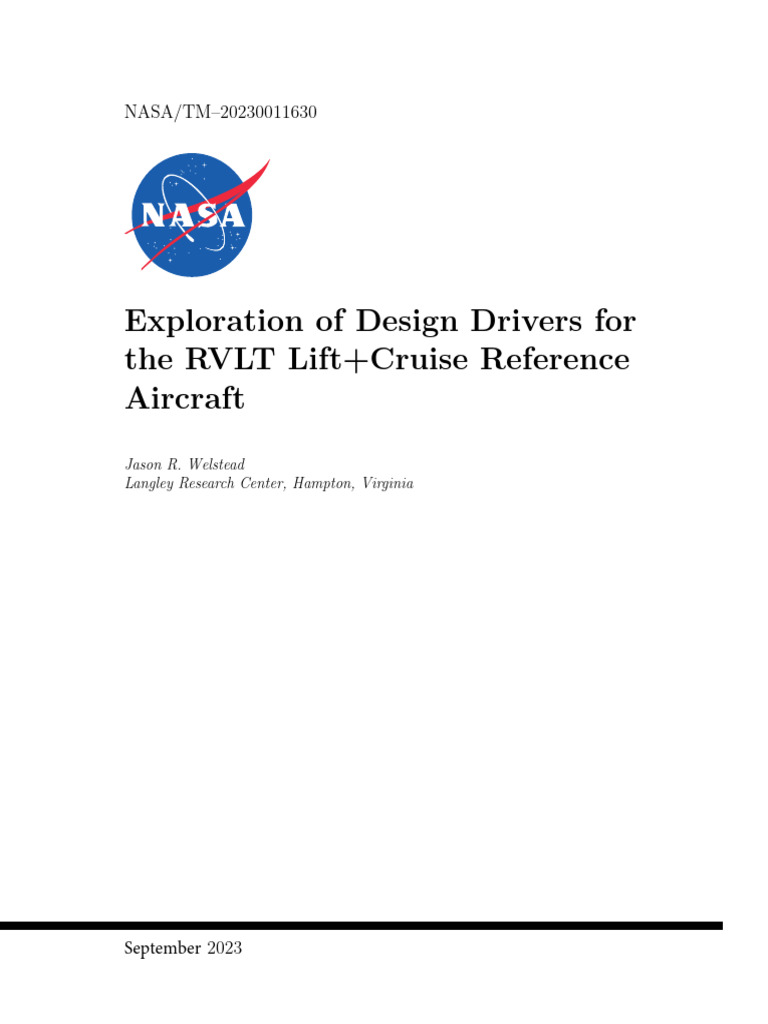 01 NASA-TM-20230011630-Exploration of Design Drivers For The RVLT Lift ...