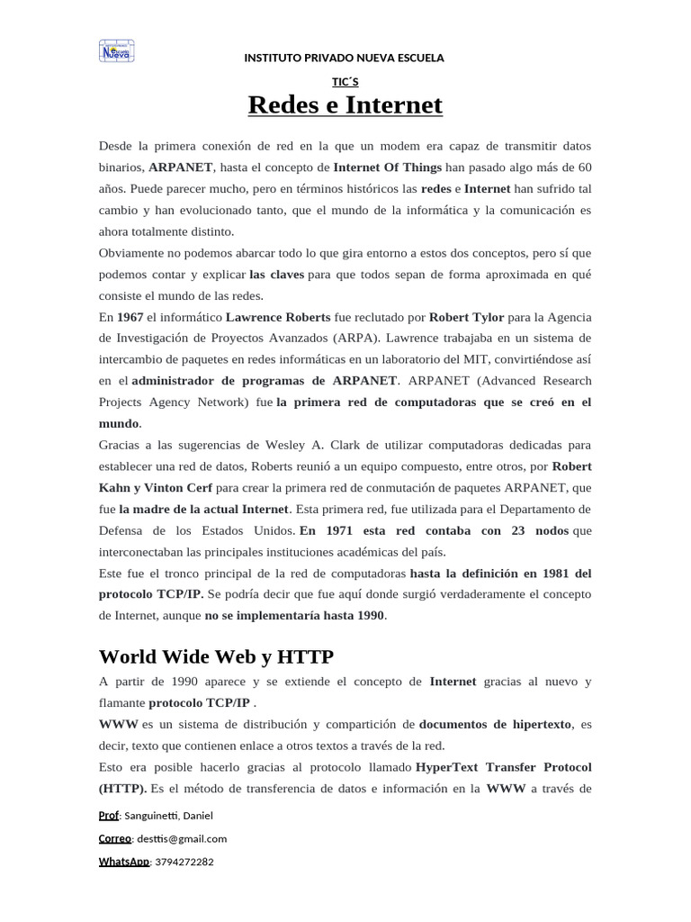 Redes e Internet 1RA PARTE | PDF | Red de computadoras | Enrutador ...