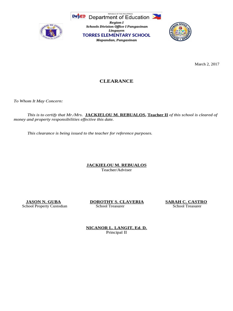 Clearance | PDF