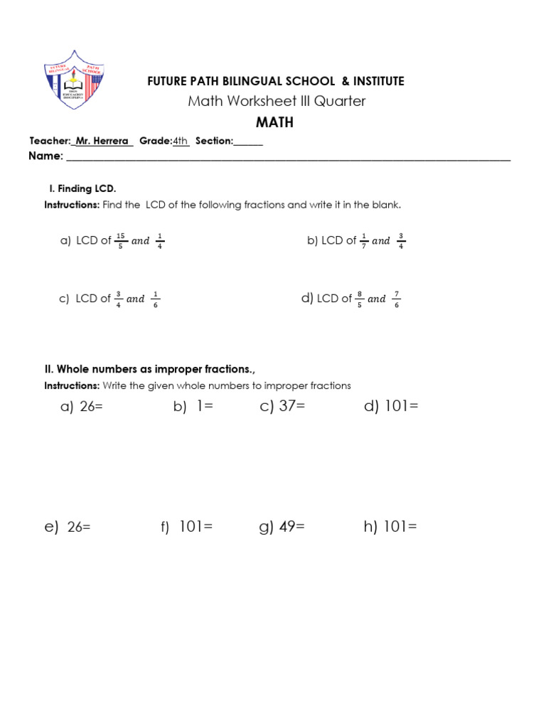 Worksheet_III_quarter_Midterm_4th_Grade_Math_III_Parcial_2025_2026 ...