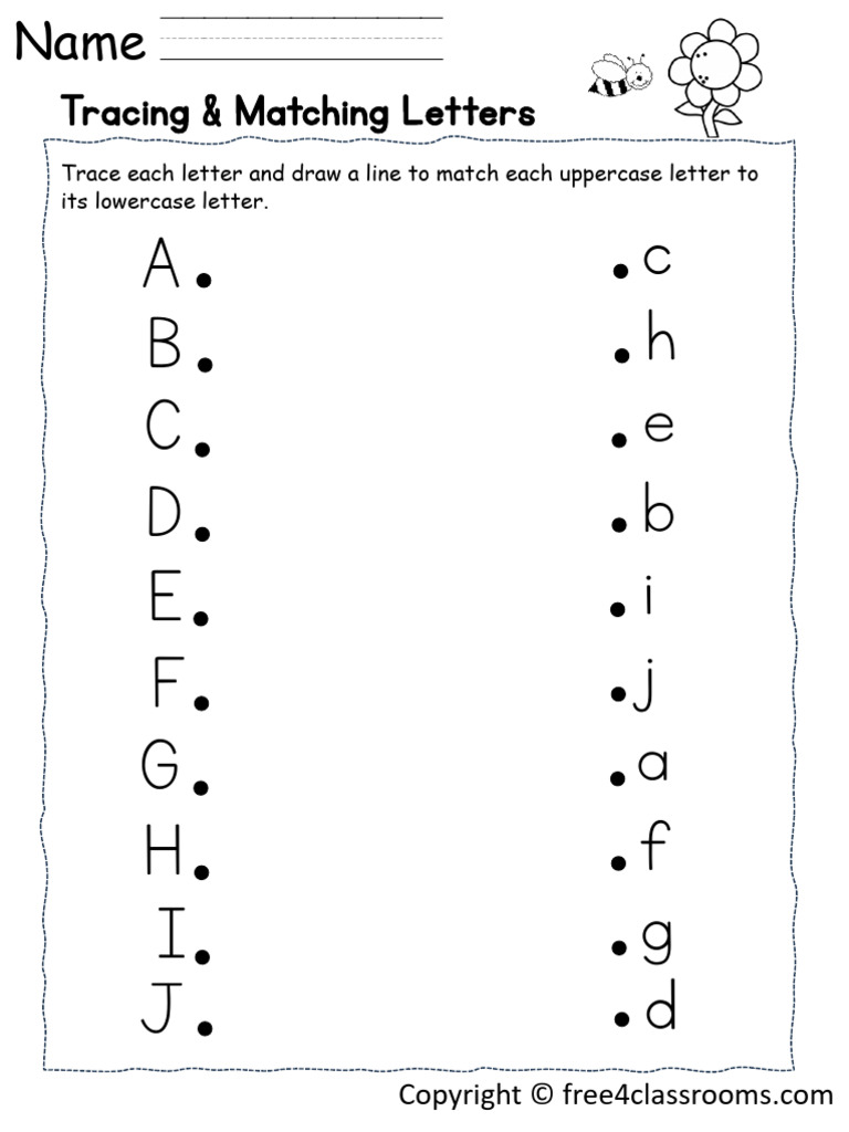 Free Letter Matching Worksheet Fbaj2c | PDF