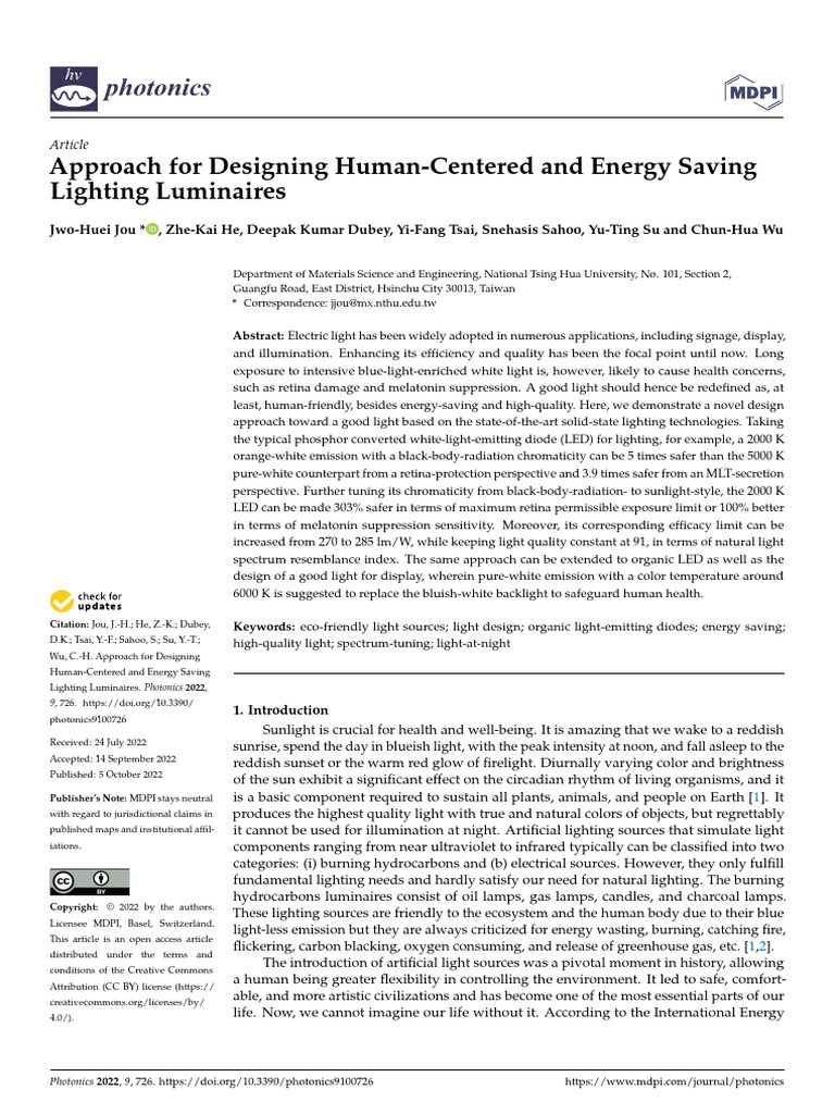 Approach For Designing Human-Centered and Energy Saving Lighting ...
