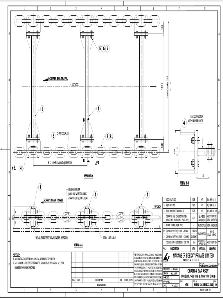 MB C 1636 113311 - Chain & Bar Assembly | PDF