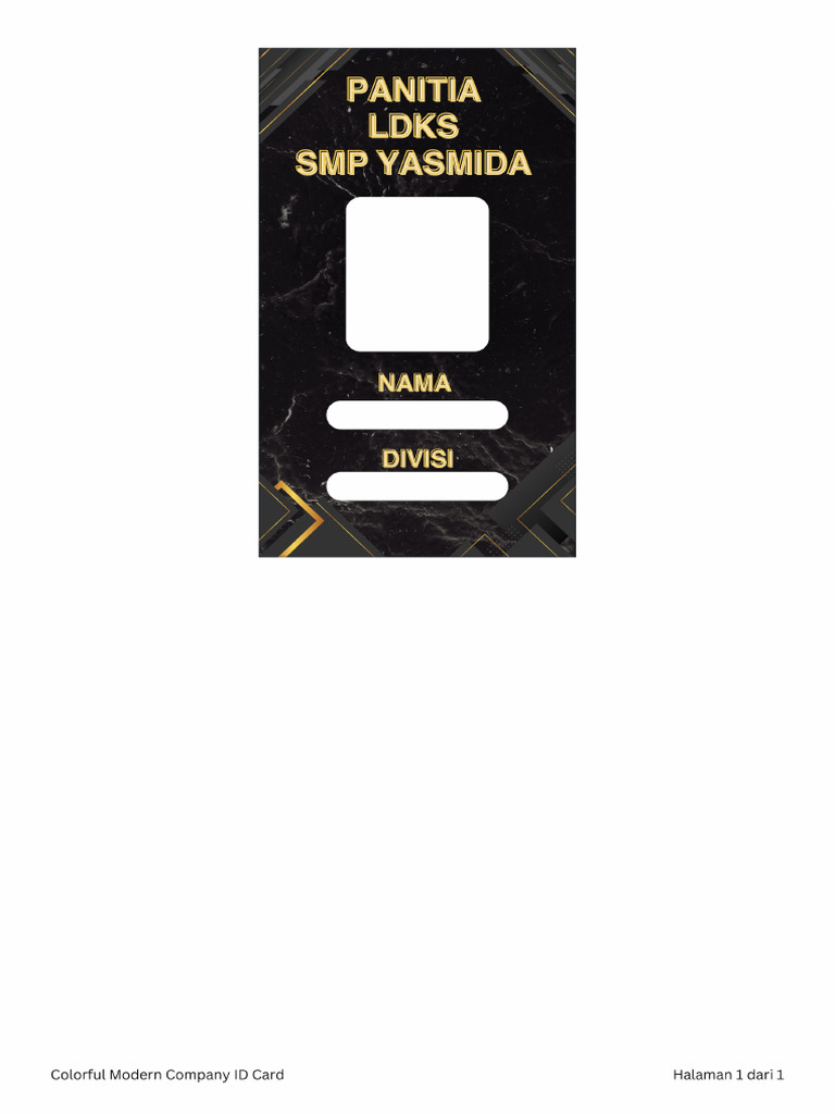 Colorful Modern Company ID Card | PDF