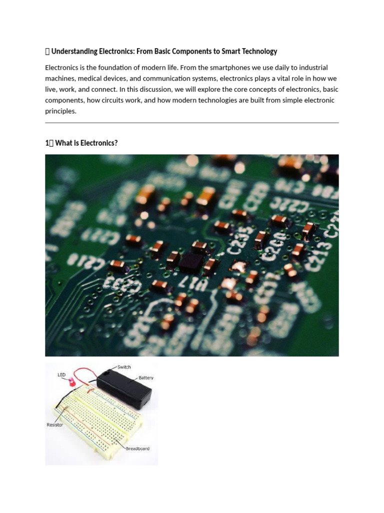 Understanding Electronics From Basic Components To Smart Technology ...