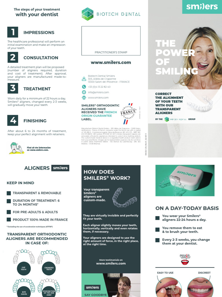 Depliant Smilers Adulte en HD | PDF | Orthodontics | Health Care